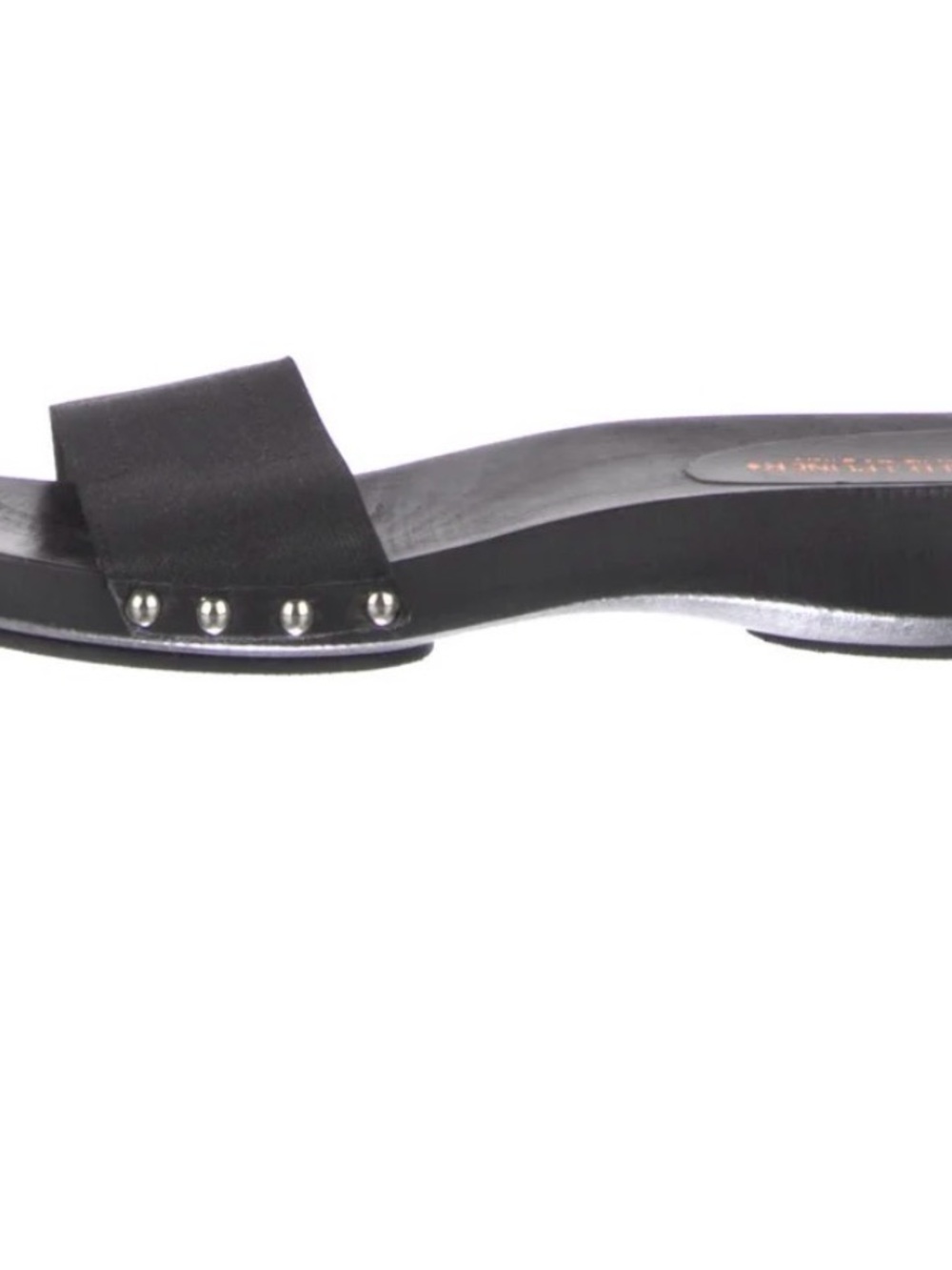Donald J. Pliner Black Wide Strap Slide Mules-9 - Picture 3 of 5